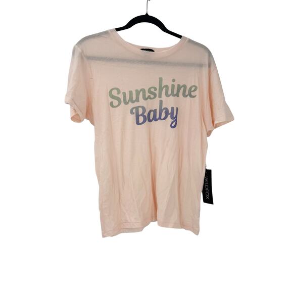 Wildfox Women's Sunshine Baby Keke Short Sleeve T-Shirt Pink Salt Size S NWT - Picture 6 of 10